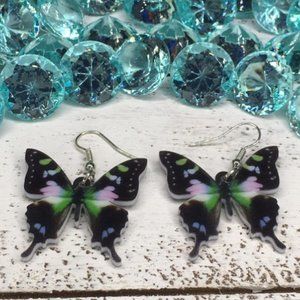 New Guinea Graphium Acrylic Butterfly Earrings